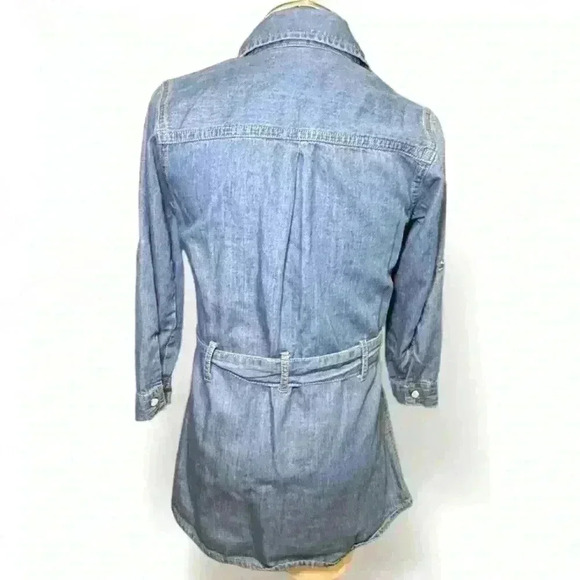 Japna Kids- Button Down Denim Dress w belt Mini Dress- Girls 6X - Picture 3 of 4